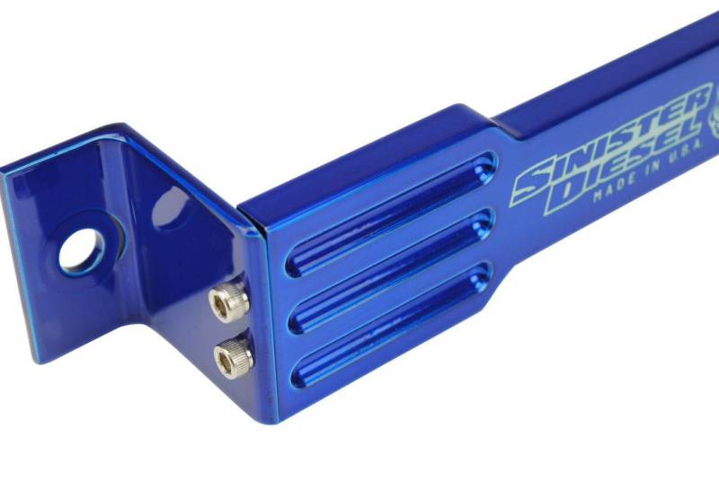 Ford F-250 Battery Hold Down - Sinister Diesel - CNC Machined Aluminum - Sinister Blue - `11-`20